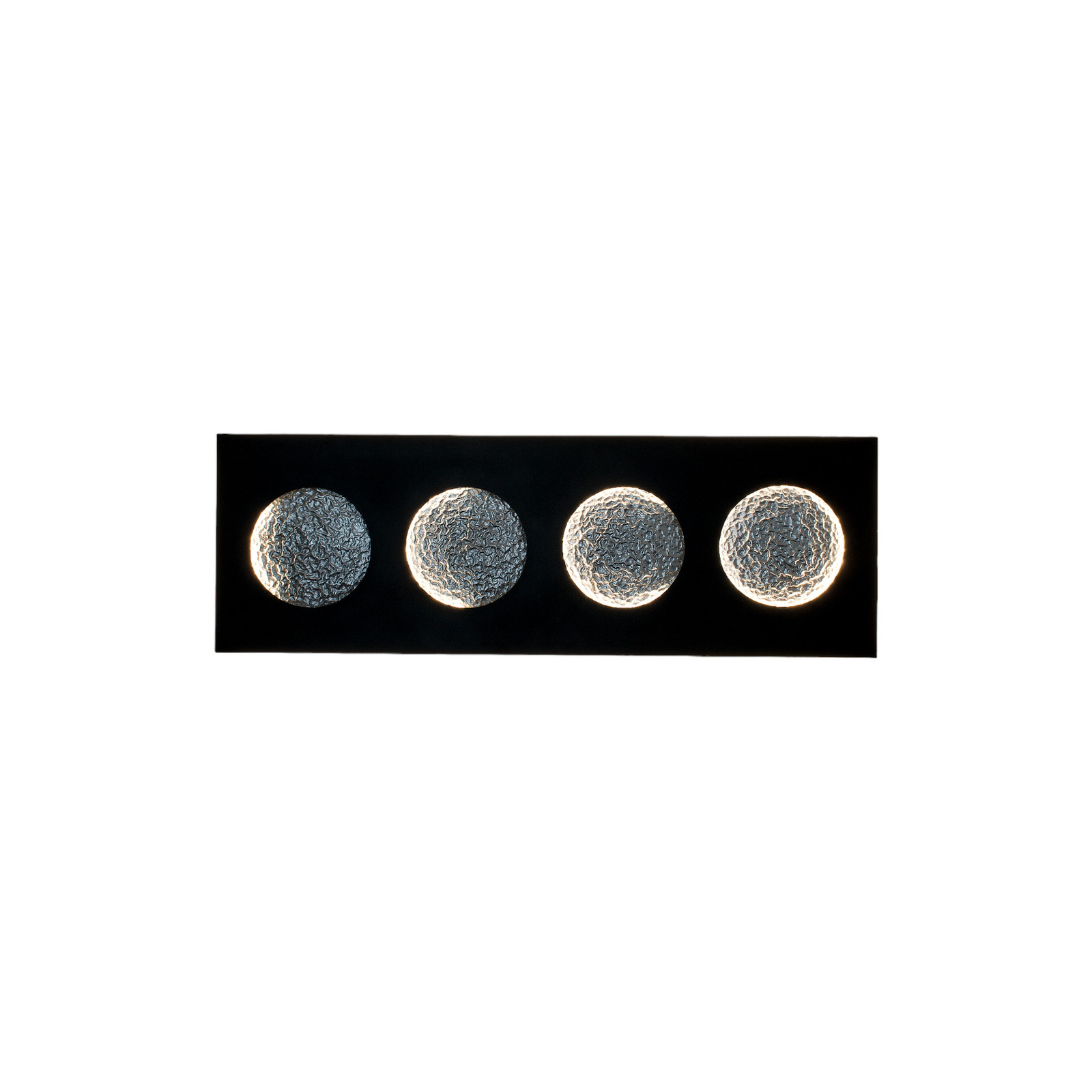 Fasi Della Luna LED wall light, black/silver